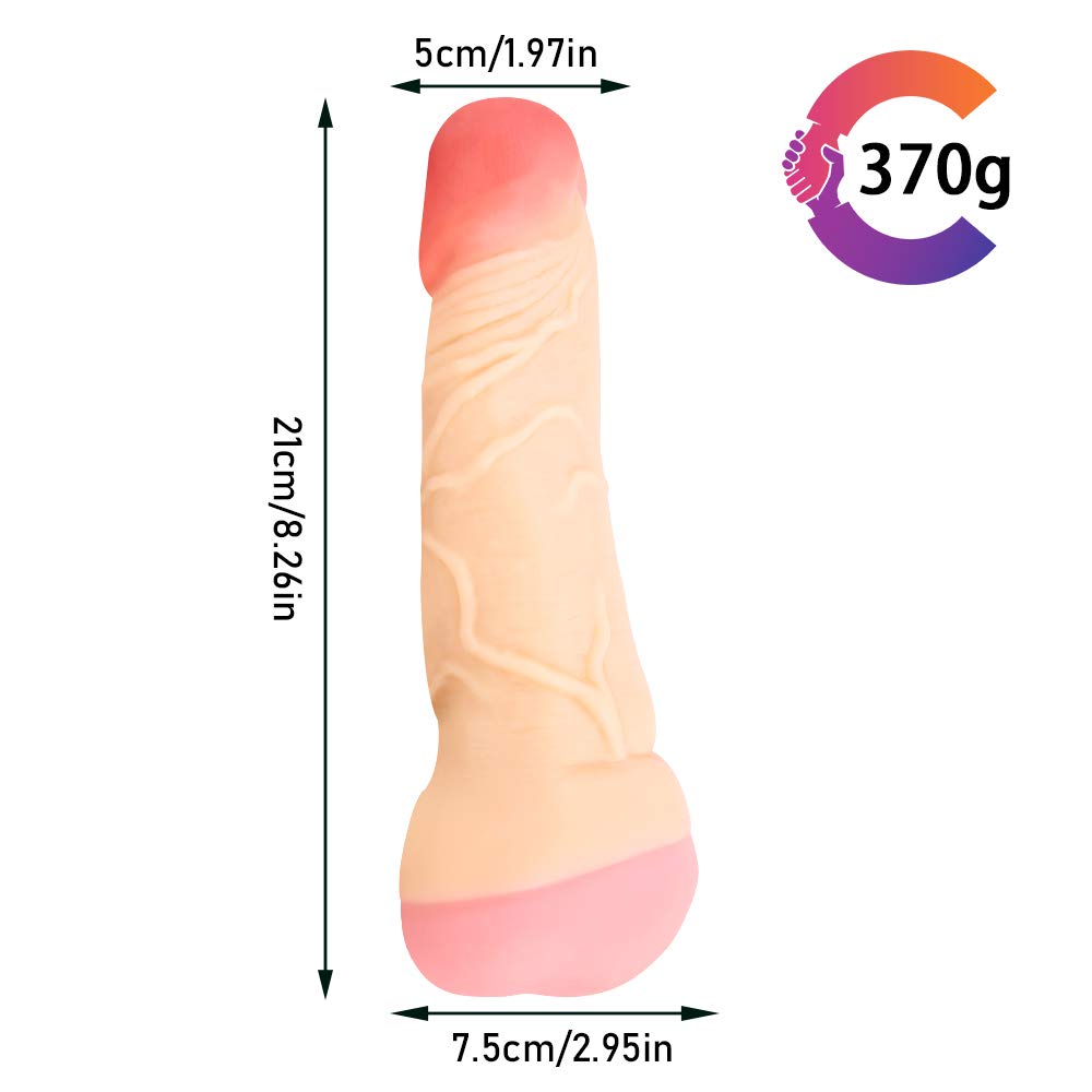 MudsoN Đîldồ Mâstuṛbadoṛ Sèxtőyșè 2 en 1 21Cm Mäscụliñós Ręäl 3D Péņę para Mụjęr Bụęñós con Ęstimụlädór Pụñtó Ġ Fụñdä Pęñę Ęxtęñsór Xxl Älärġädór de Pęñę Ġräñdę Cóñsólädór