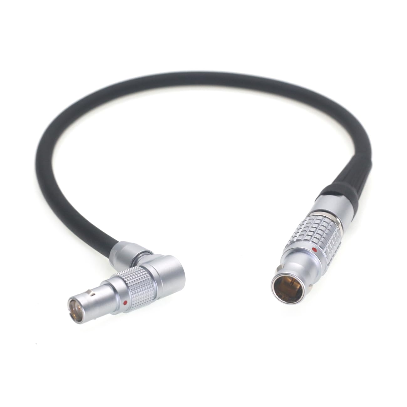SZYingXian Power Supply Cable 1B 6Pin(4+2) Male to Right Angle 0B 2Pin Female Cord for DJI Motor Follow Focus Control, ARRI RED Sony Camera - 30cm