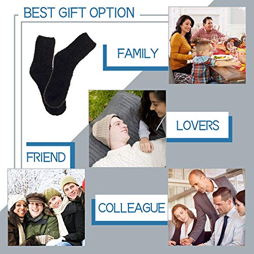 Image of DYW Mens Fuzzy Slipper Socks Super Soft Cozy Fluffy Winter Warm Sleeping Socks