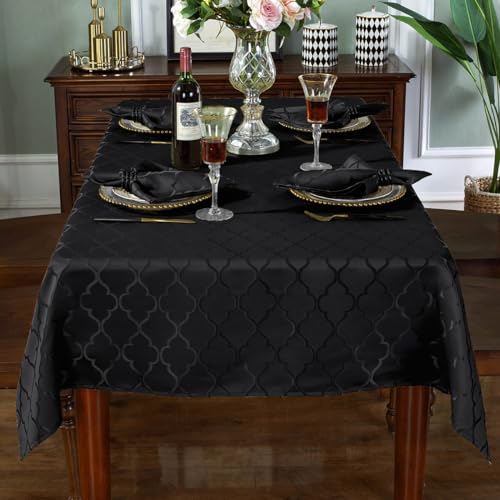 Servilletas de Tela Jacquard 20 x 20 pulg 4 Piezas Negro miniatura 5
