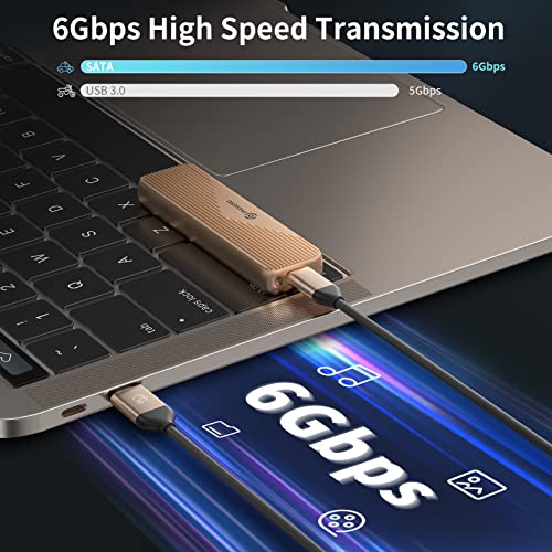 Caja externa PHIXERO M.2 SATA NGFF SSD, USB 3.1 Gen 2 miniatura 2