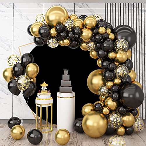 Leowefowa Pure Black Round Backdrop Cover 7.5Ft Polyester Black Photo Backdrop Black Backdrops For Photography Circle Arch Backdrop Stand Cover Birthday Wedding Baby Shower Bridal Shower Photo Props #TOP4