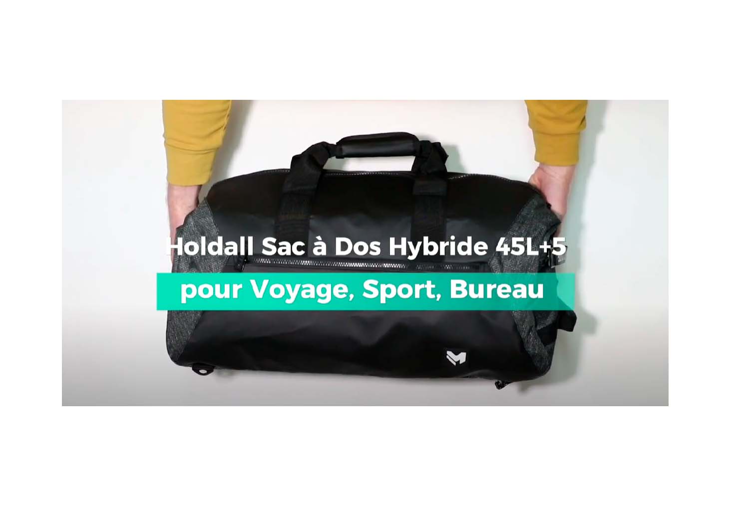 Sac De Sport Homme & Femme Lamaki 45L - Duffle Bag Convertible En Sac à Dos Avec Compartiment Chaussures