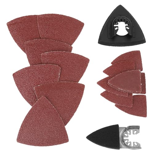 82 Stück Schleifset Schleifpapier Nass und Trocken Wasserdichte Schleifpapier Körnung oszillierend Multi Tool Sand Pad für Bosch Multimaster Makita Dremel