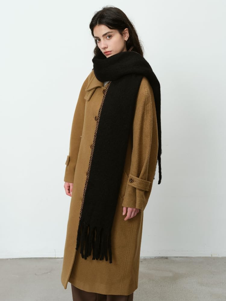 Soft Cashmere Feel Scarf Soft Winter Scarves for Women Long Shawl Large Scarf Cold Weather Thick Blanket Shawl Wrap - Image 6