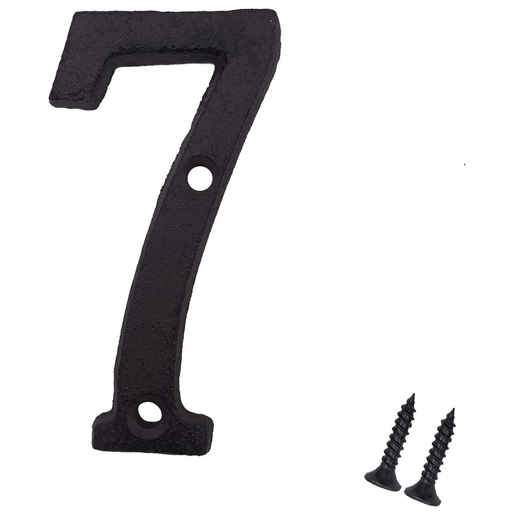 Buy Suithink 3 Inch Black Metal Digital Arabic Numbers Cast Iron House Sign Door Plate DIY