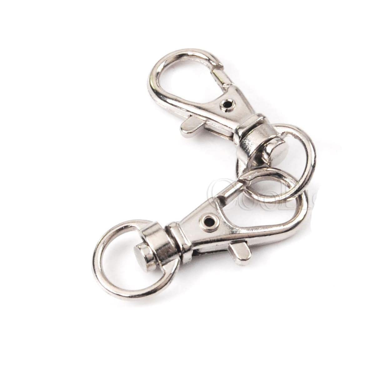 Lot De 24 Mousquetons à Pince Homard Avec Anneau D Pivotant - En Métal, 4x3 Cm, Pour DIY, Sacs, Clés