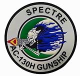 Lockheed Martin® AC-130H Spectre Gunship PVC Glow in The Dark Patch – with Hook and Loop