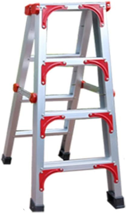 Step Stool Thickened Metal Ladders, Double Sided Reinforcement Bilateral Ladder Aluminum Foldable Multi-Purpose Stepladder Steps Ladder Household Ladder/69.5 X 95.5Cm