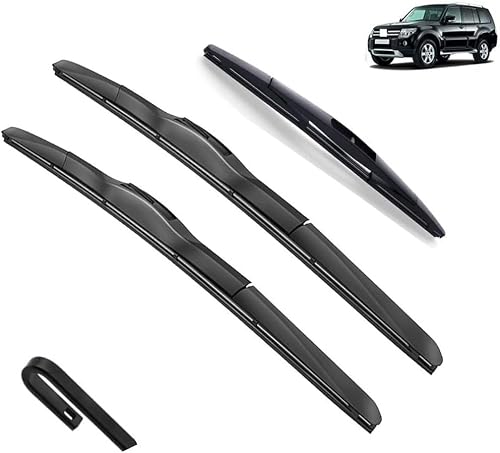 RESKIU Car Front Windshield Wiper Blade Set Replacement for Mitsubishi Pajero 4 Montero Shogun 2007-2020 V80 V87 V93 V97, All Season Windscreen Wipers Quiet Easy Installation