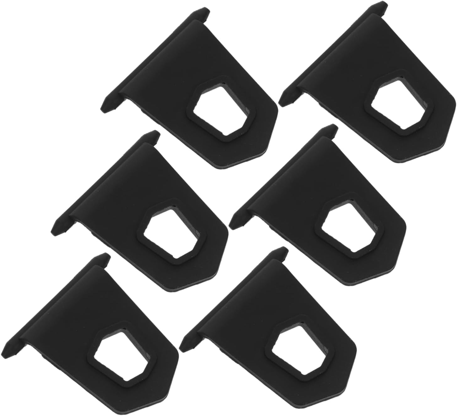 6pcs Portable Rv Awning Hooks Rubber Clips for Camping Travel