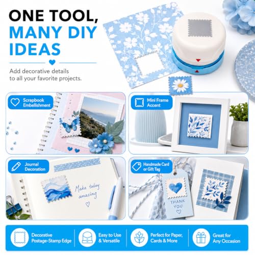BAOFALI 1x0.8inch Magnetic Stamp Punch, Craft Hole Punch, Anywhere Everywhere Puncher Precise Positioning Framed Window Paper Punches for Scrapbooking Journals Cards Making DIY Journaling Gift Tags by BAOFALI - Used condition - Image 9