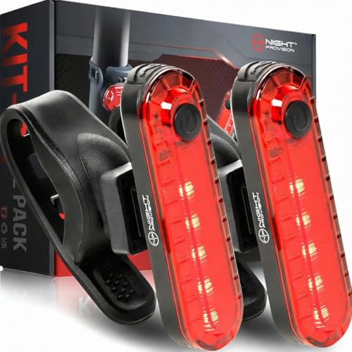 Bike Tail Light 2 Pack - Easy Bicycle Rear Light Installation - USB C Rechargeable Bike Lights for...