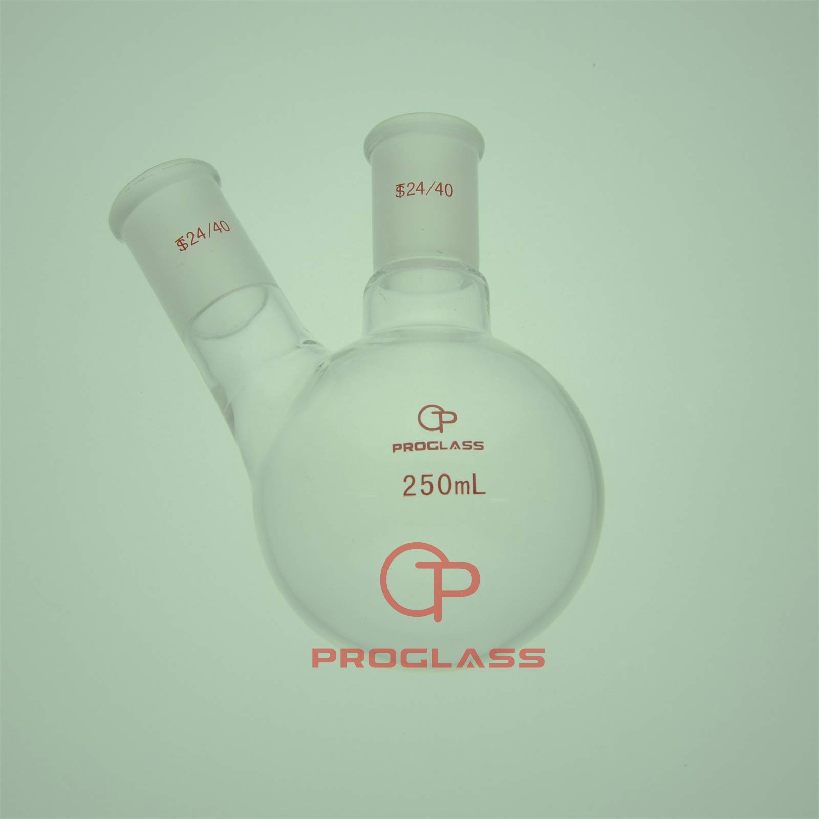 Proglass 24/40 Glass Two Necks Round Bottom Boiling Flask 250mL