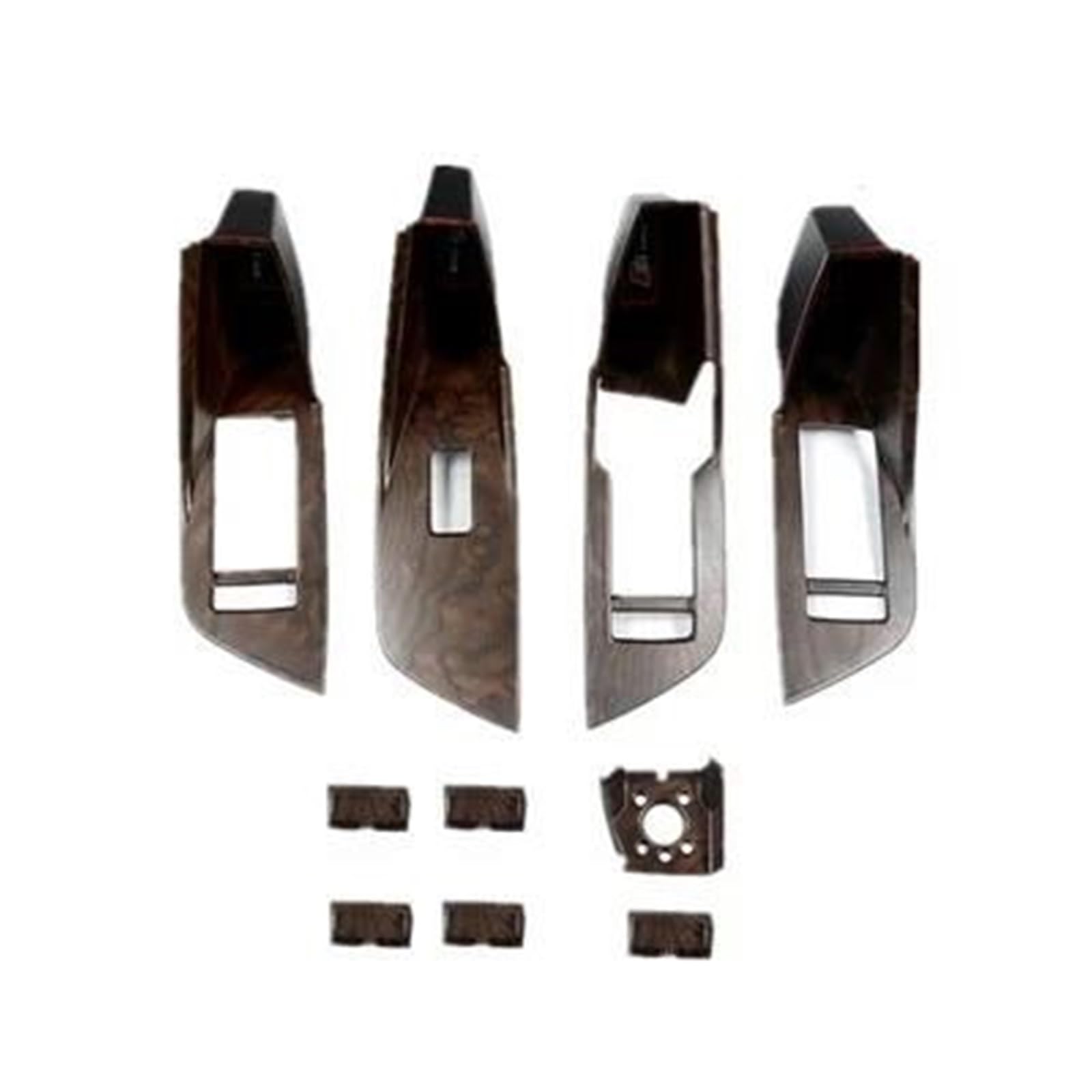 Fcaopcwama Button Panel For Audi A6l A6 A7 C8 2019-2024 Wood Grain Overlay On Dashboard Door Gearshift Air Vent Car Armrest Storage Box
