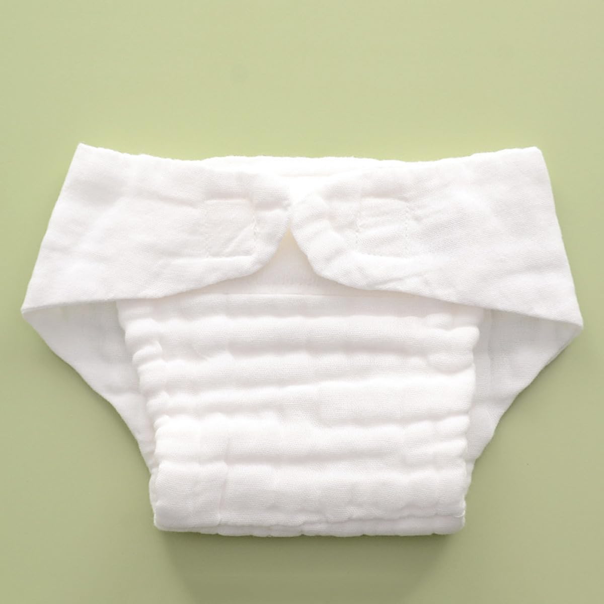 ORFOFE Pañales Reutilizables 5 Piezas de Algodón Blanco para Bebés Tejido Ligero Secado Rápido, Insertos para Uso en Casa y Durante el Sueño, Talla M