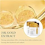 6pcs Face Sheet Mask, 24k Gold Hyaluronic Acid Vitamin C Face Mask Set - Hydrating Facial Mas-k, Redness Relief Korean Sheet Mas-ks Face Mask Gift Set, Ampoule Serum Mas-k Improves Skin (Multicolor) - Image 3