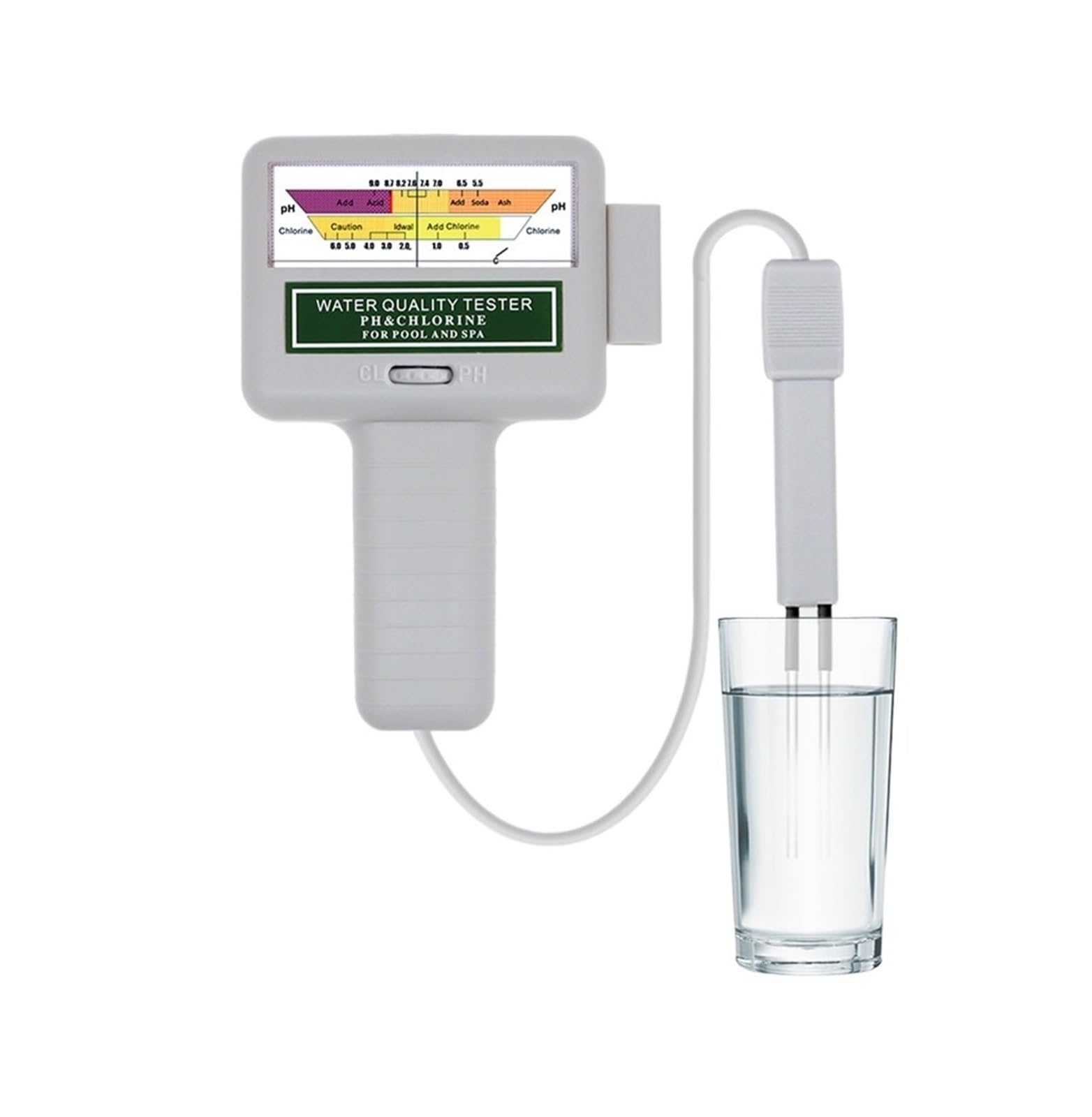 Misuratore di Portata Tester Di Cloro 2 In 1 Misuratore PH E CL2 For Piscine Spa Rilevatore Qualità 'acqua For Acquari Sorgenti Termali(2pcs)