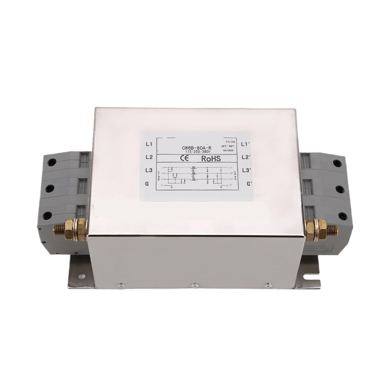 Filtro de potencia trifásico de tres cables 380V para inversor servo CW6B-50A-R 2