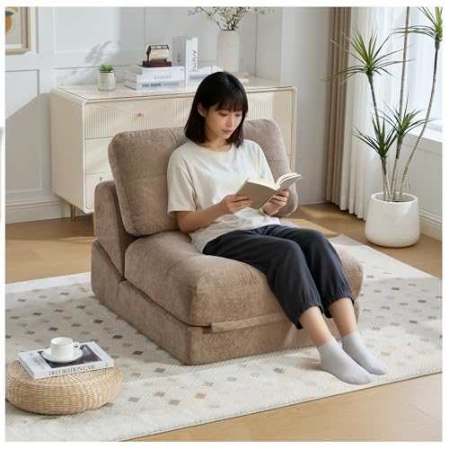 折りたたみ ソファベッド 1人掛け [幅75cm] リクライニング コンパクト シングル フロアソファ 一人暮らし シェニール生地採用 多機能 [2]