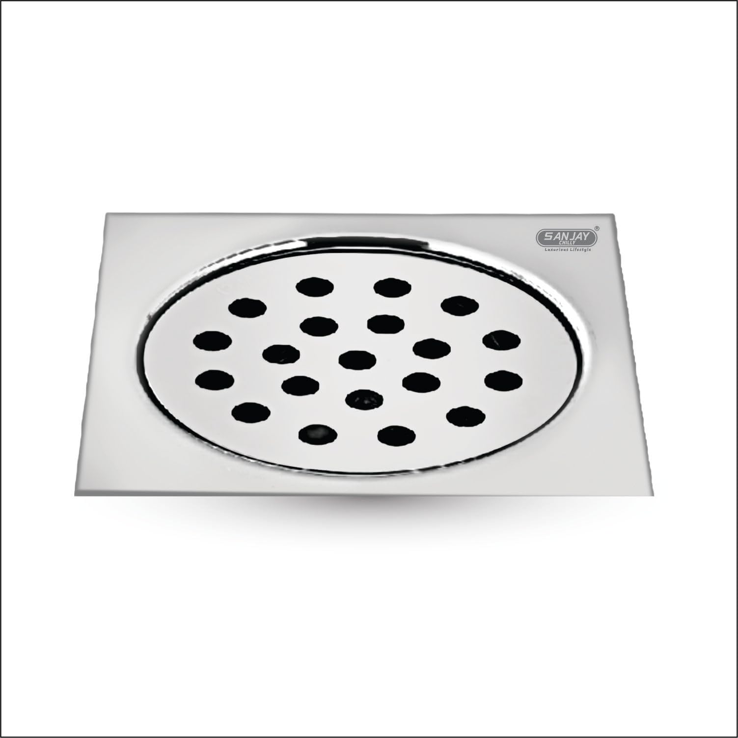 Sanjay Chilly SS Floor Drain Cover Jali for Bathroom 304 Grade Anti-Cockroach & Insects Catcher Drain Strainer Bathroom Kitchen Floor Sinks Washbasin Waste Water Drainer (Square Silver 4 x 4 INCHES)-image-21