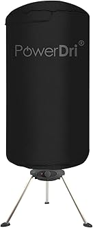 Electric Clothes Dryer 15kg Indoor Wet Laundry Warm Air Drying PowerDri (Black)