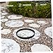Kisangel Round Concrete Paver Mold Durable DIY Cement Mold for Stepping Stones Garden Pathway Reusable Lawn Decoration Easy to Shape Demold for Artistic