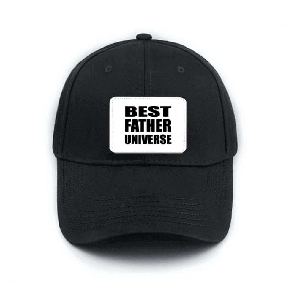 Casquette de baseball noire coton Best Father Dad Universe ajustable