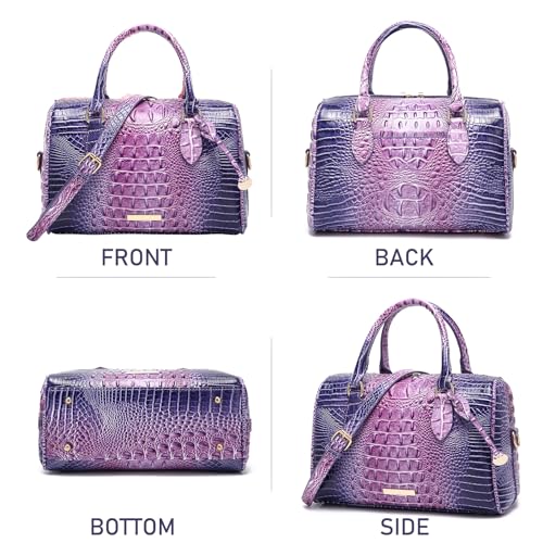 Image of Makcr Joacbv Top-Handle Crocodile Purses For Women Crossbody Leather Bags Trendy Large Capacity Tote with Shoulder Strap