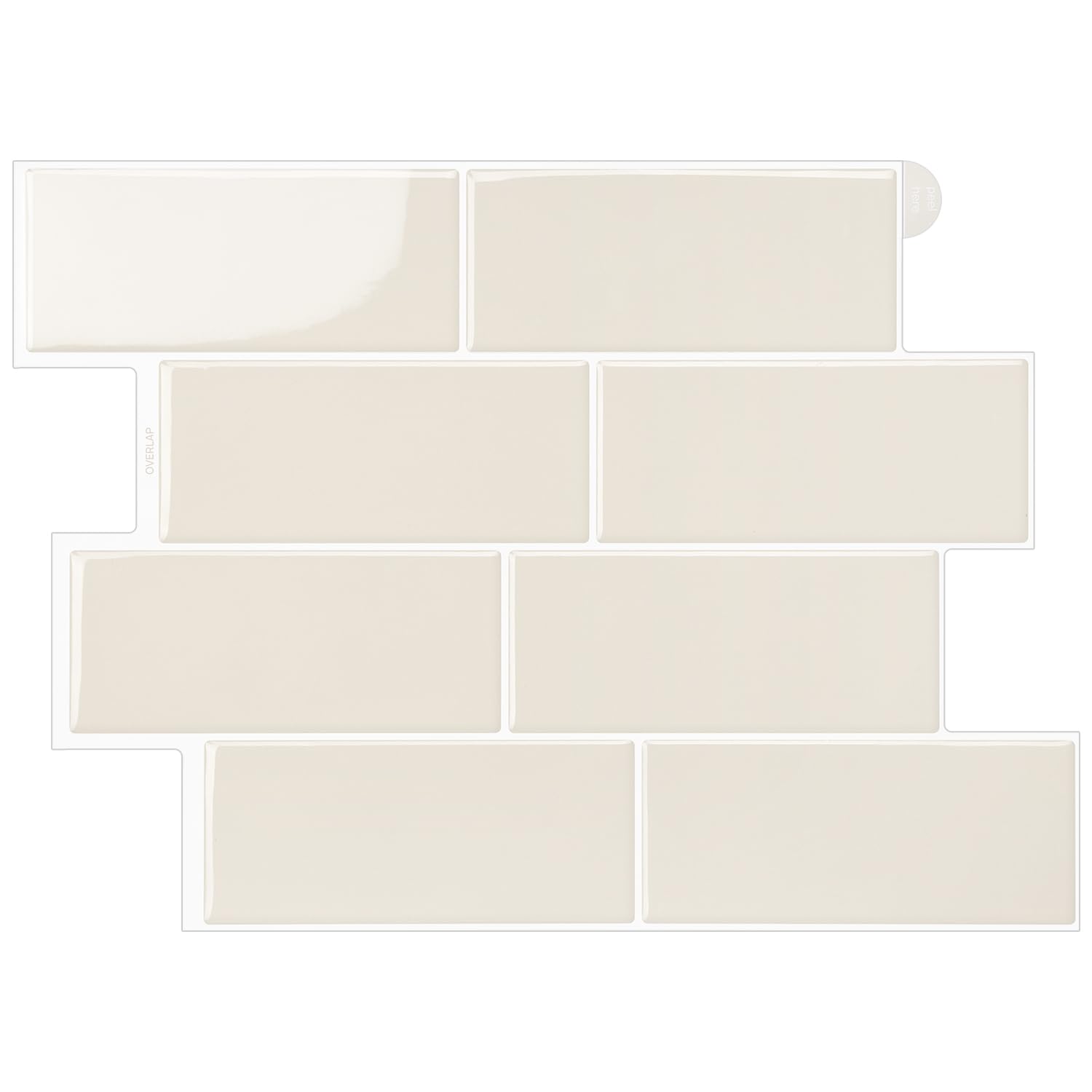 WoStick Klebefliesen Küche 10 Blätter, 3D Selbstklebende Fliesen, Metro Wandfliesen Küchenfliesen Selbstklebend, Fliesenaufkleber für Küche Bad 29x21cm