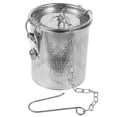 DECORNIJIA Colador de Especias de Acero Inoxidable Infusor Reutilizable para Condimentos y Té Suelto Cesta de Malla Fina para Cocina y Guisos Resistente y Portátil