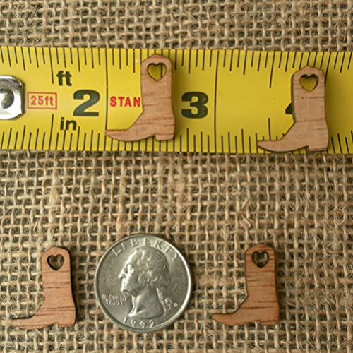 Exceart Small Cowboy Hats For Crafts 50Pcs Miniature Wooden Cowboy Boots Unfinished Wood Cutouts Embellishment For Diy Keychain Dollhouse Crafts Wedding Party Favors Miniatures For Crafts #TOP6