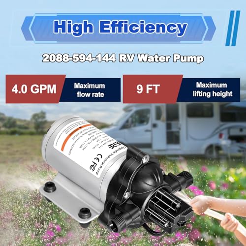 Image of 2088-594-144 Industrial Automatic Diaphragm Water Pump,115V 45PSI 4.0GPM Industrial Pump,Portable Electric Utility Industrial Pump for High-Flow Transfer,Agriculture Spraying