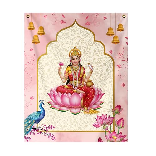 Image of Special You Diwali Decoration for Home with Laxmi (5x4Ft) Back Drop Curtain for Decoration, Home Decor for Living Room, Wall Decor Items, Curtains for Living Room Decorations