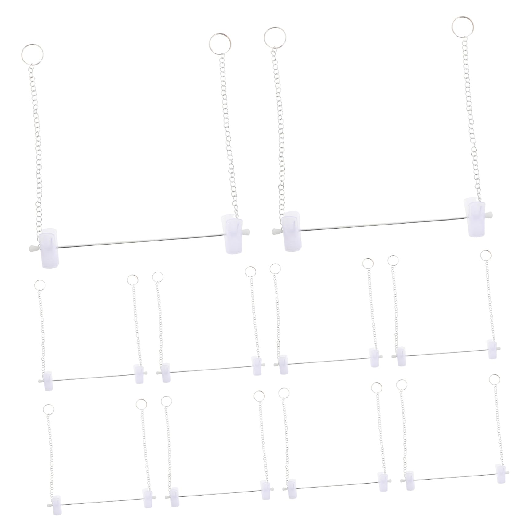 STOBAZA 10pcs Retail Hanging Clothing Racks Adjustable Height Metal Garment Chain Wedding Dress Display Clothes Chain Ceiling Hanger Storage Shelves