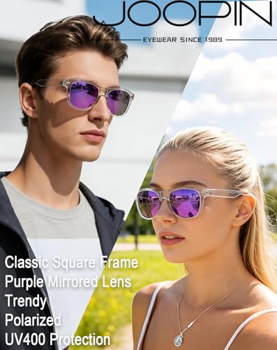Image of Joopin Square Sunglasses Polarized UV400 Designer Sun Glasses Men Women