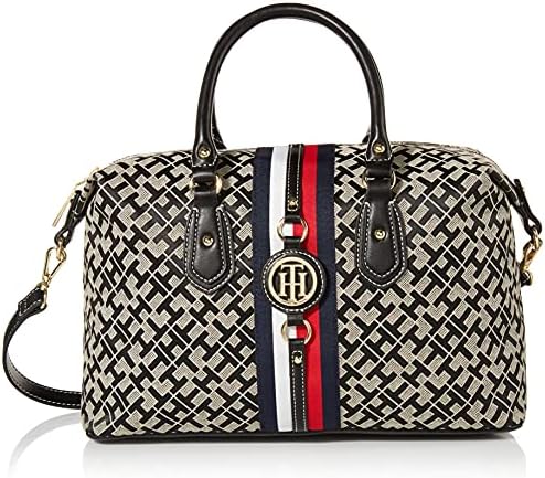 Tommy Hilfiger Jaden Satchel Crossbody Bag, Black/Alpaca
