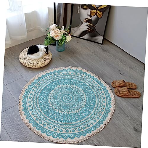 Alfombra antideslizante de salon lavable con estampado floral 3
