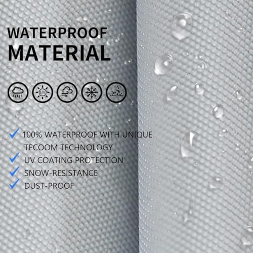 Image of Tecoom Hard Shell Car Cover Waterproof UV-Proof Windproof for All Weather Indoor Outdoor, Without Door Zipper & Mirror Pockets, Universal Fit for 173-182 Inches Length Coupe /Convertible /Sport Car