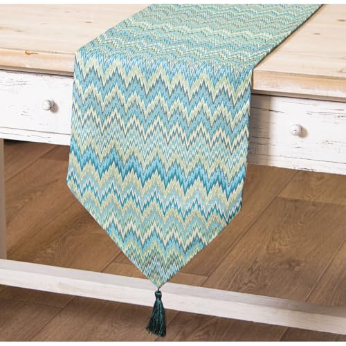 Chemin de table bleu marine rectangulaire 30 x 180 cm, linge de table moderne