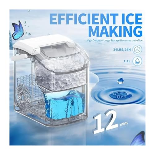 Máquina de hielo portátil para encimera 34 lbs/24H miniatura 3