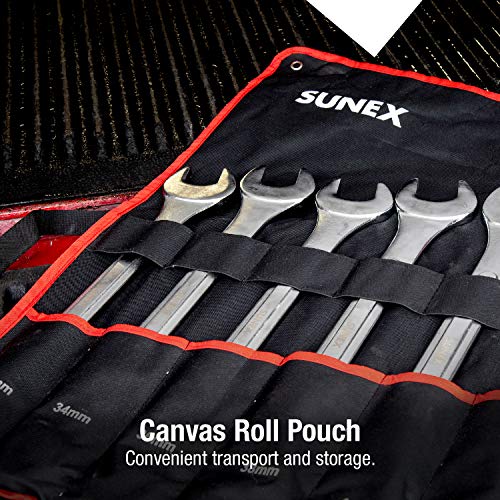 Sunex 9707Ma Jumbo Metric Combination Wrench Set, 7Piece (Includes Roll-Case) Crv #TOP4