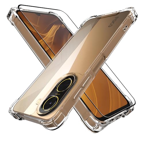 Image of Back Cover Case + Screen Protector for Redmi A5 / Redmi A5 4G | Transparent Mobile Phone Back Case Cover for Redmi A 5 / RedmiA5 4G | TPU Transparent Mobile Phone Back Cover Case