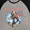 Rock Off officially licensed products Iron Maiden Trooper Burst Logo Raglan T Shirt S Grey #1