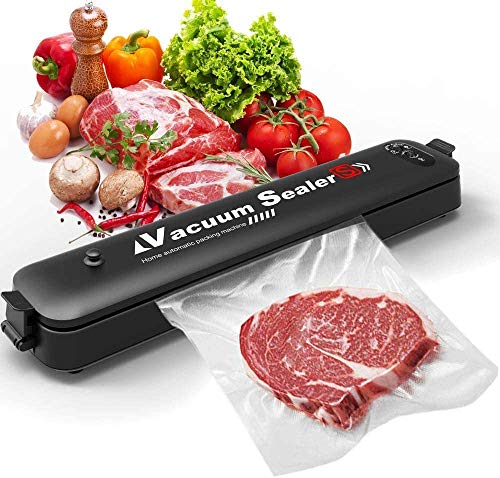 APQ Vacuum Sealer Machine with 10 Vacuum Bags. Automatic Food Saver Vacuum Sealer Machine. Portable Sealer Ideal for Food Preservation, Suitable for Dry & Moist Food. Led Indicator Lights, Compact Design. Easy to Clean.