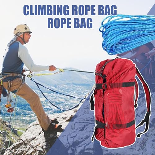 Mochila de escalada antideslizante con almacenamiento de cuerda reutilizable 7