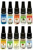 YAAK® Premium E-Liquid 10 x 10 ml ohne Nikotin in Honigmelone, Bubble Gum, Frucht Mix, Double Minze, Erdbeere, Mango Smoothie, Menthol, Popcorn, Wassermelone, Eisbonbon & Minze