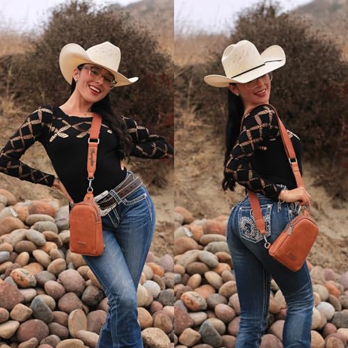 Wrangler Crossbody Sling Bags for Women Fanny Packs Chest Bag for Travel Gift2