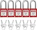 SAFBY Lockout Tagout Locks, Safety Padlock, Keyed Differently Loto Safety Padlocks for Lock Out Tag Out Kits Station (Red 1-10)