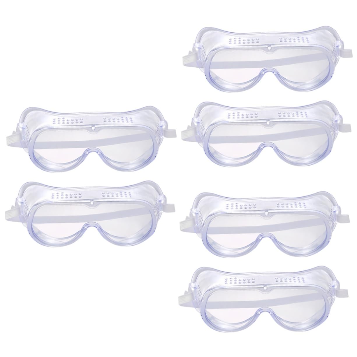 iplusmile 6piezas Gafas De Protección Transparentes Multifuncionales Resistentes Al Viento Polvo Para Actividades Al Aire y Trabajo Diseño Ligero y Duradero